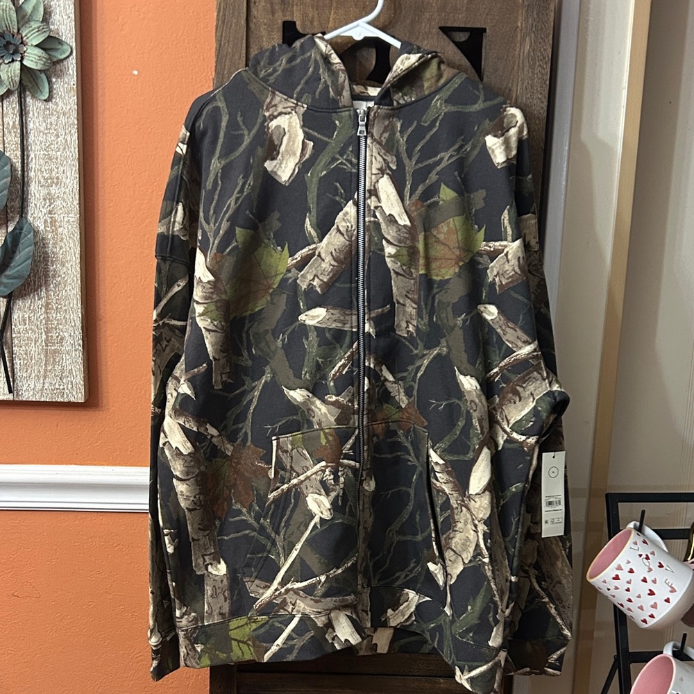 No Boundaries Forest Camo Zip-Up Hoodie